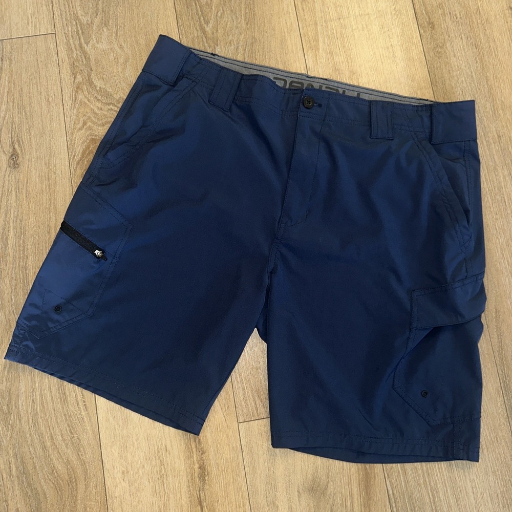 Denali Men's Tech Cargo Shorts Outdoor Fishing Hiking Lightweight Blue 40